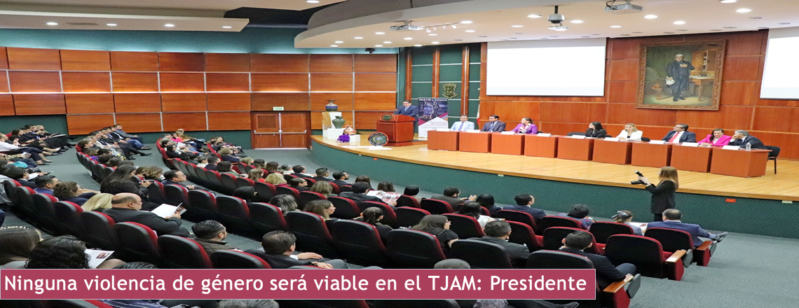 Ninguna violencia de género será viable en el TJAM: Presidente